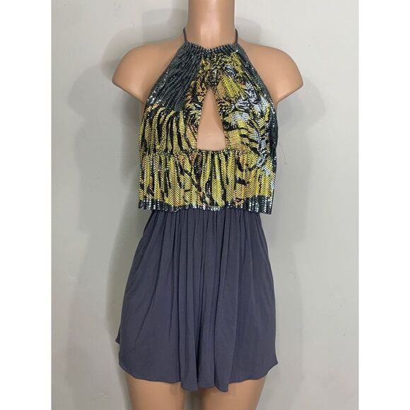 New. SKY chain mail animal print mini dress. Normally $268 - Picture 3 of 14